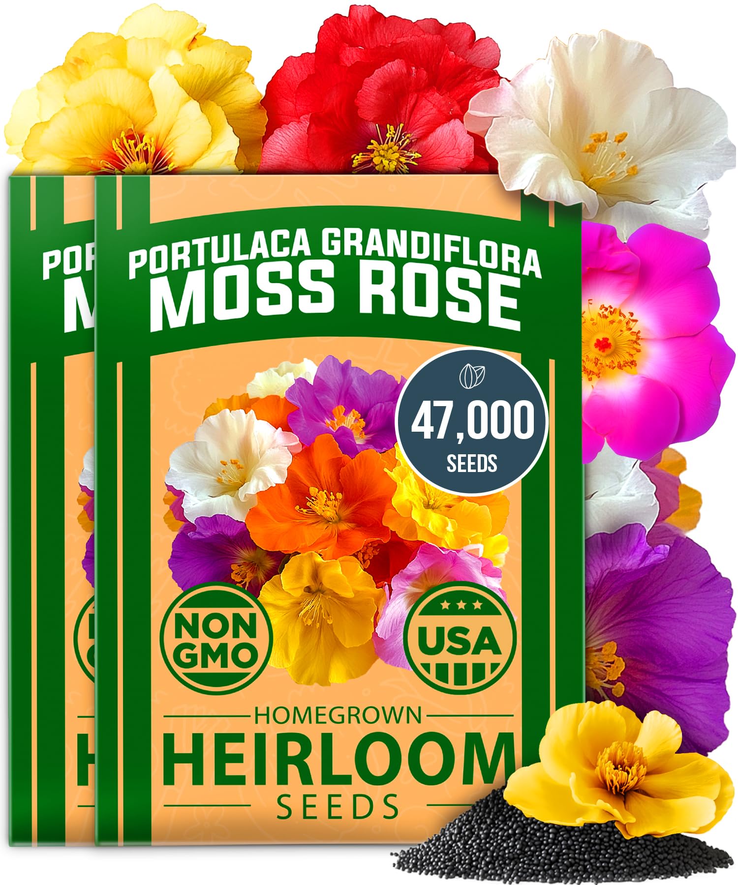 HOME GROWN 47000 Moss Rose Seeds