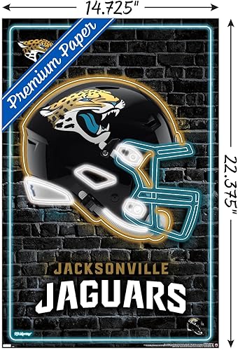 Miniatura 6 de Trends International NFL Jacksonville Jaguars - Póster de pared con casco neón 23