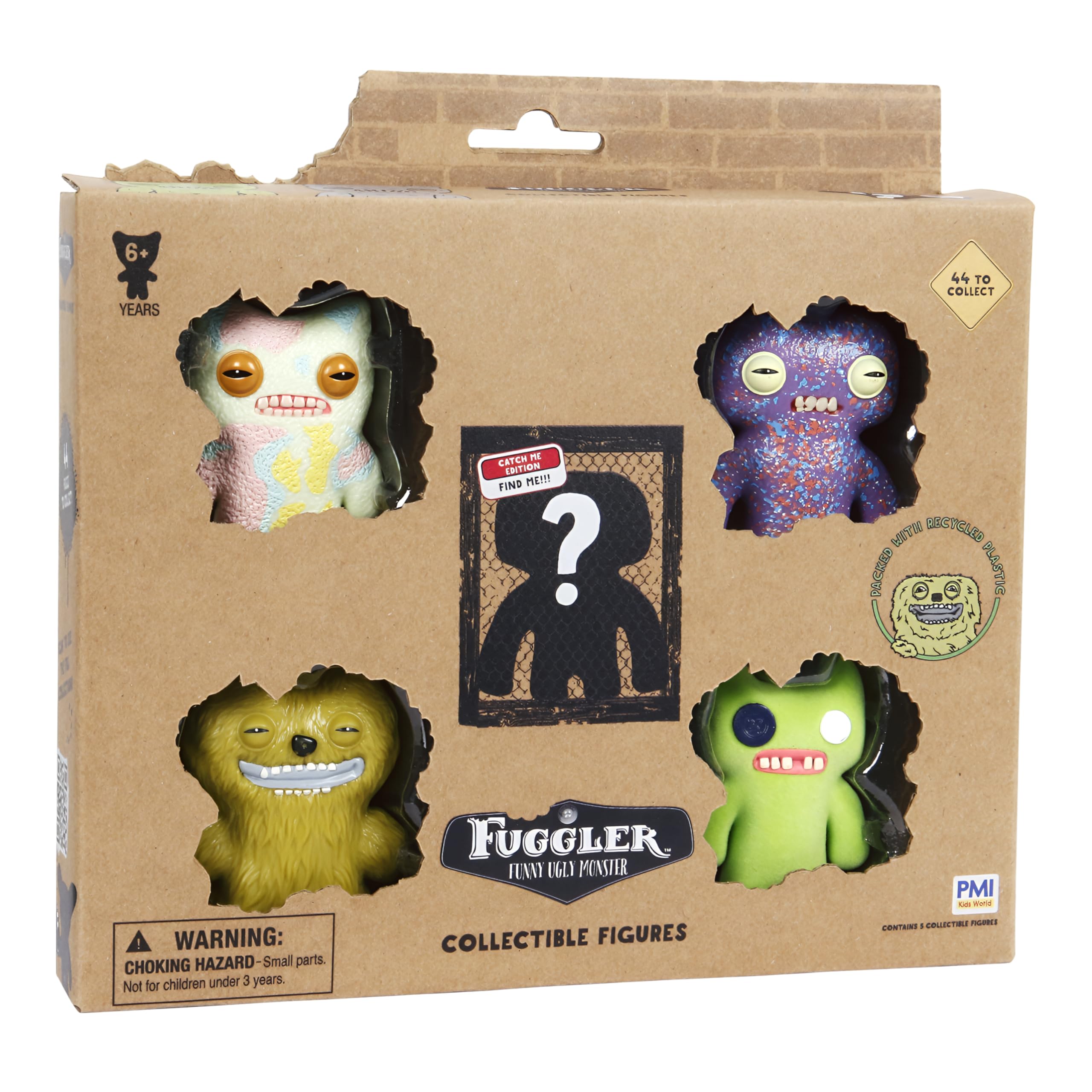 Bizak Fuggler, Pack of 5 Figures 6.5 cm with Collectible Poster, 44 Figures to Collect, for Boys and Girls + 4 Years (64110400-6)
