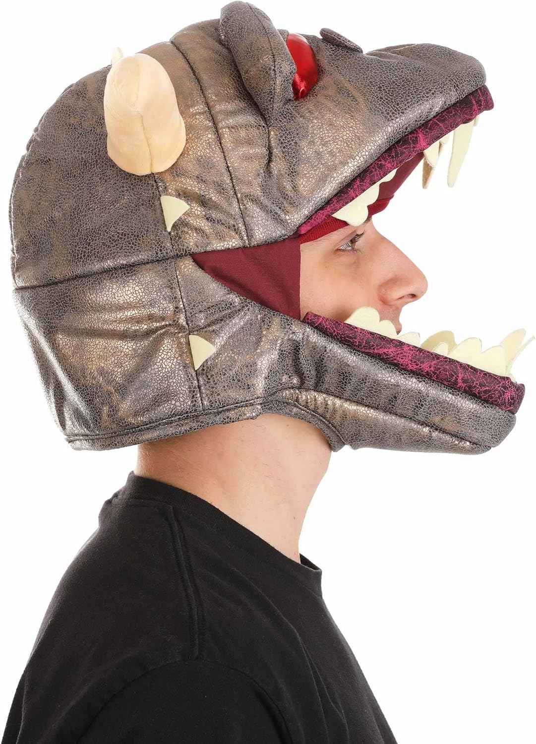 GHOSTBUSTERS Adult Terror Dog Costume Mask/Hat, Suede & Fiber Filled, Adjustable Headlining - Officially Licensed - Image 4