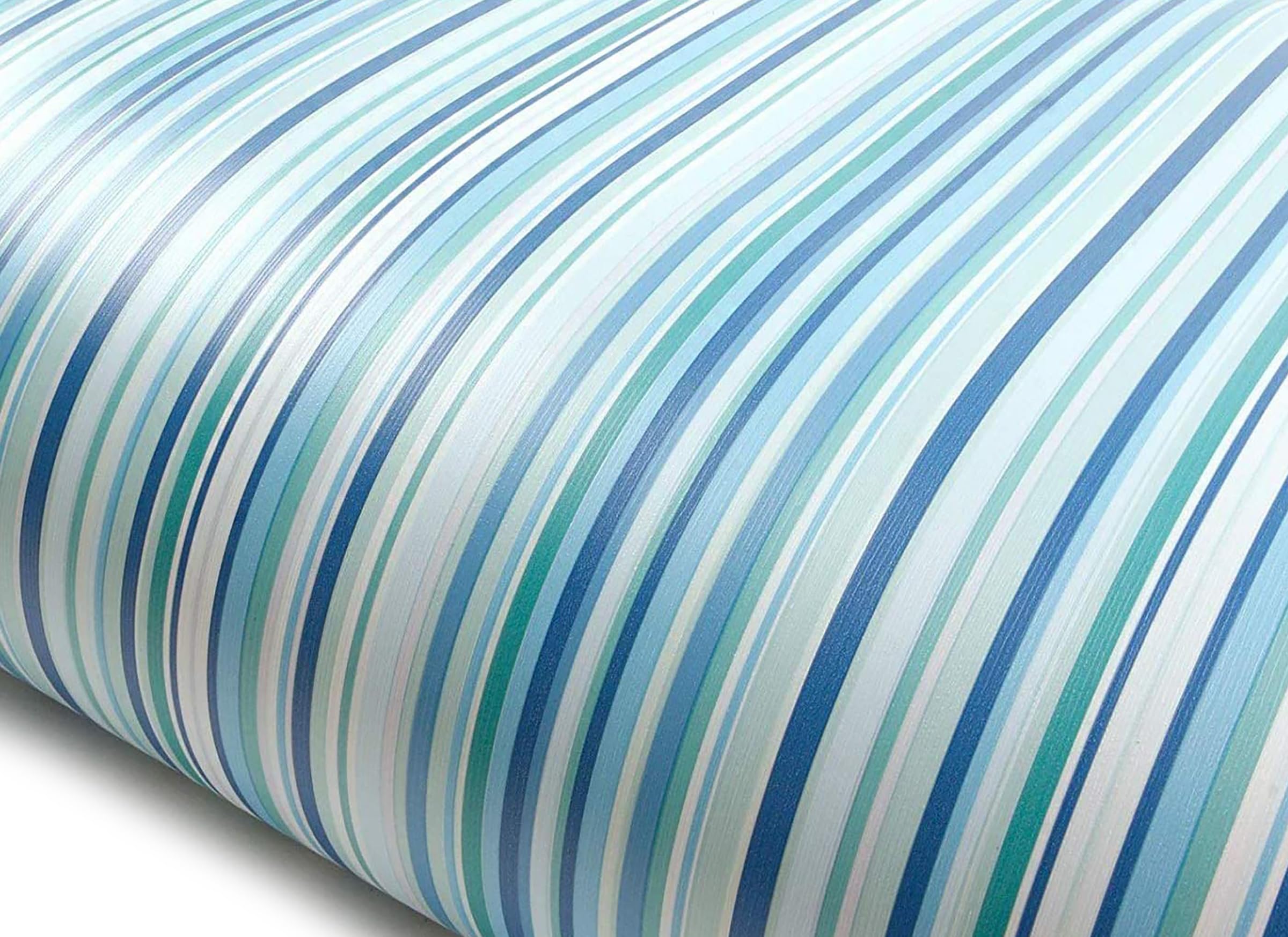Papier peint autocollant à rayures multicolores ROSEROSA LW350 pour rénover vos meubles facilement