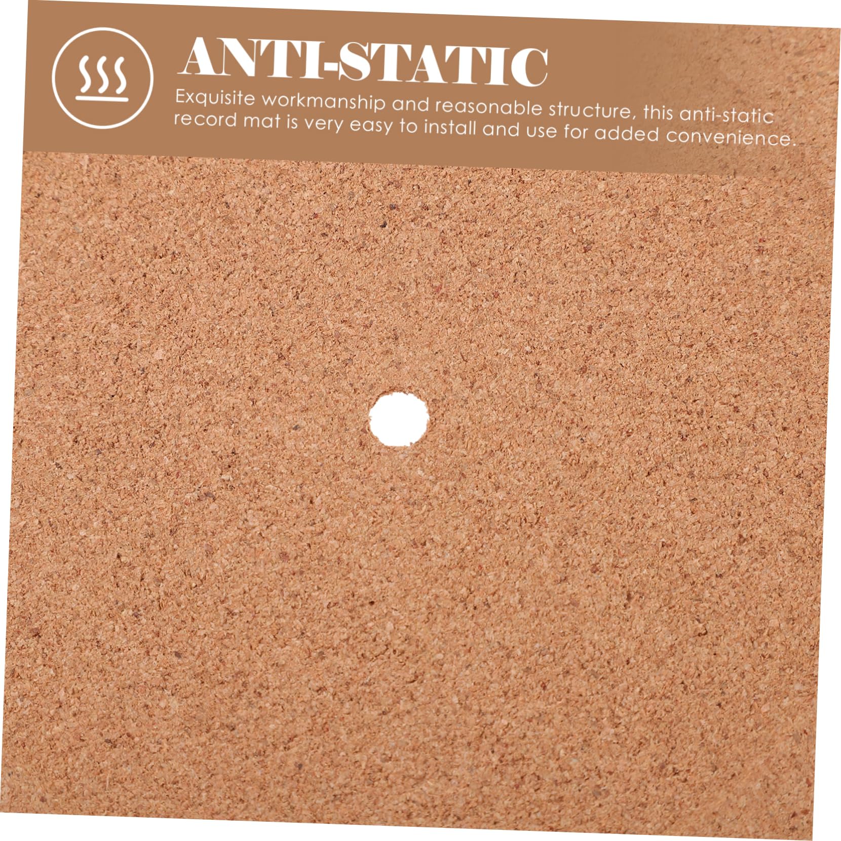 COSMEVIVI Vinyl Record Turntable Mat Static Cork Pad for Enhanced Sound Vibration Reduction Scratch Protection Replacement for Record Players ?
