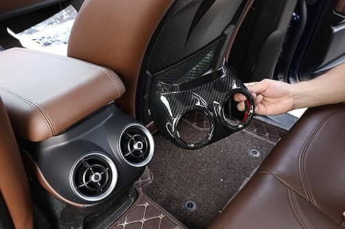 Miniatura 3 de YIWANG Estilo de fibra de carbono para Alfa Romeo Stelvio fila trasera aire acondicionado salida cubierta Trim Car-styling