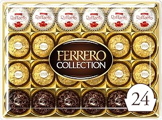 Rocher Ferrero Collection, Raffaello Rondnoir Chocolate Gift Box (Packs of 24)