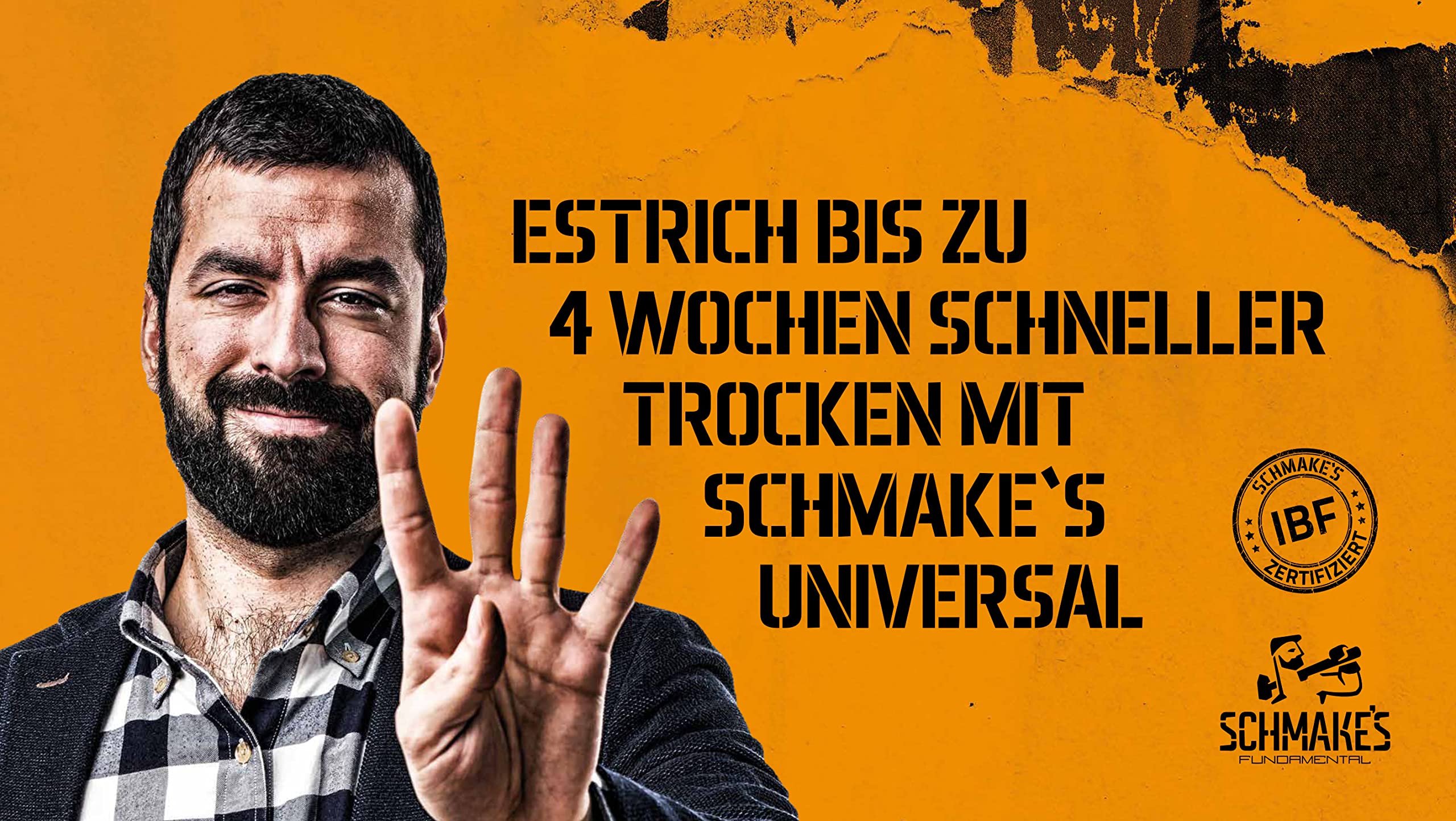 SCHMAKE'S Universal Estrichbeschleuniger 2,5 kg für ca. 12,5 m² Zement-Estrich, Zusatzmittel, Plastifizierer, Schnellbinder, Trocknungsbeschleuniger, Heizestrich Beton IBF-Zertifiziert