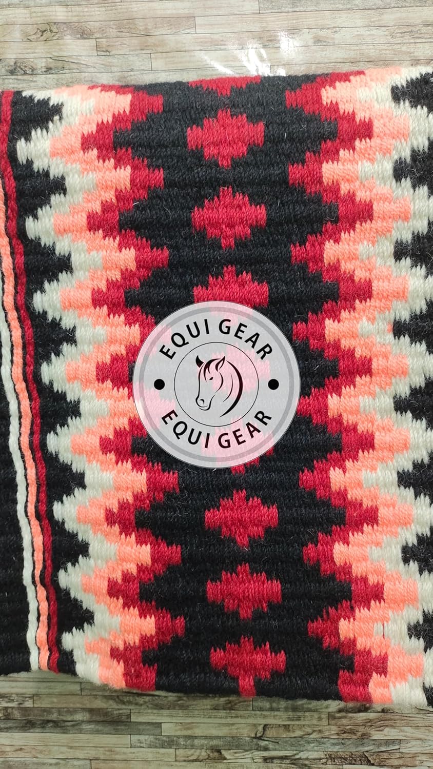 Horse Western Show Saddle Blanket/New Zealand Wool Western Saddle Blanket Top Wool Pad Sensor Flex (Customization Available) N256