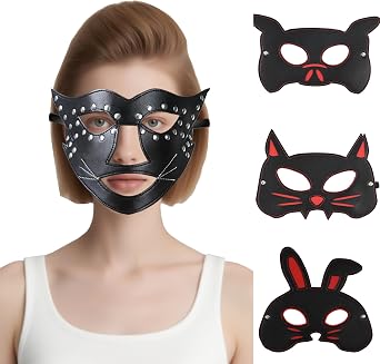 Cat Rabbit Piggy Hood Face Mask Costume Dog Head Masks for Halloween Christmas
