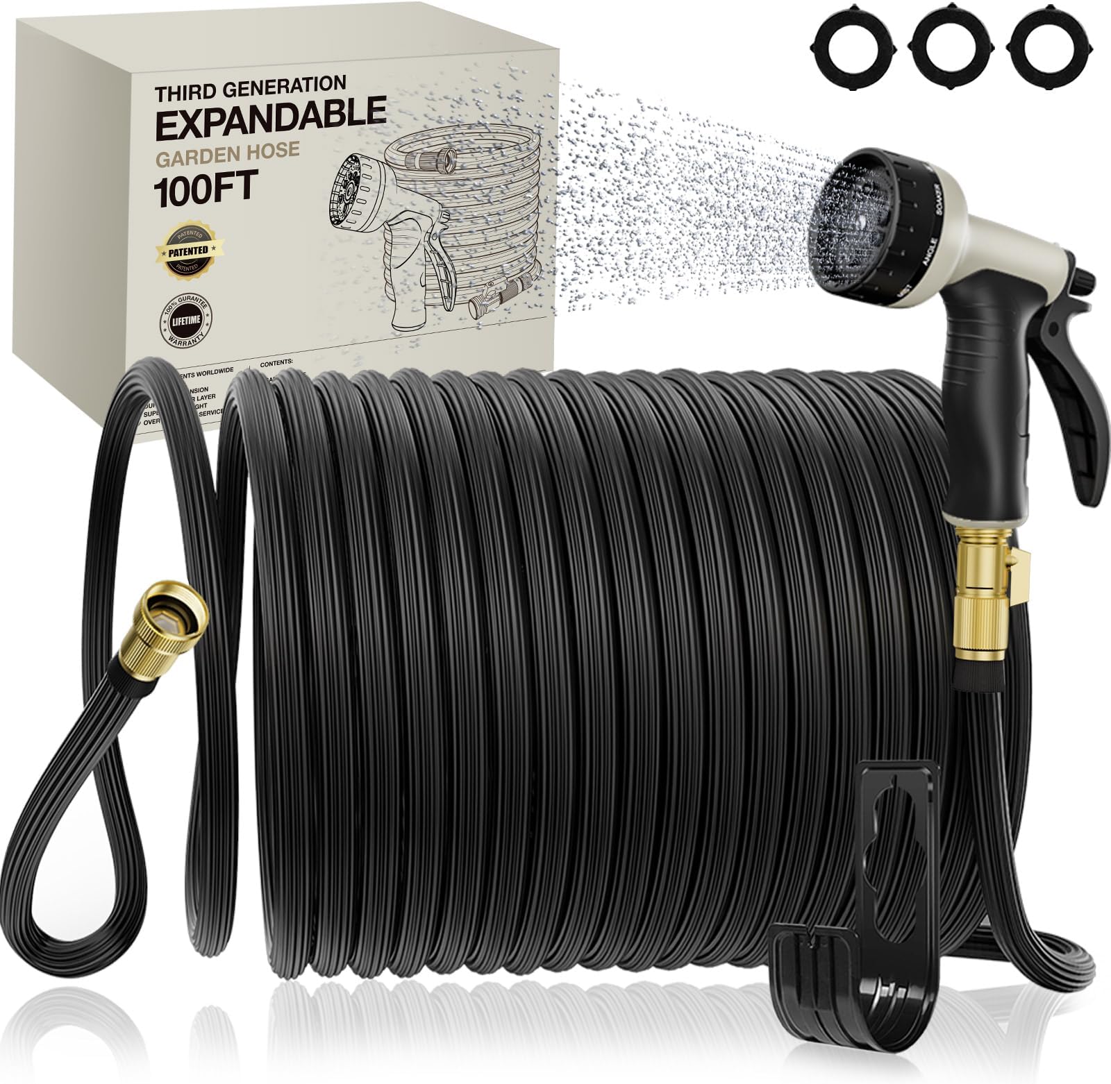 Apex 50-Foot Lightweight Garden Hose – Ultra Flexible, Kink-Free & Durable For Easy Watering