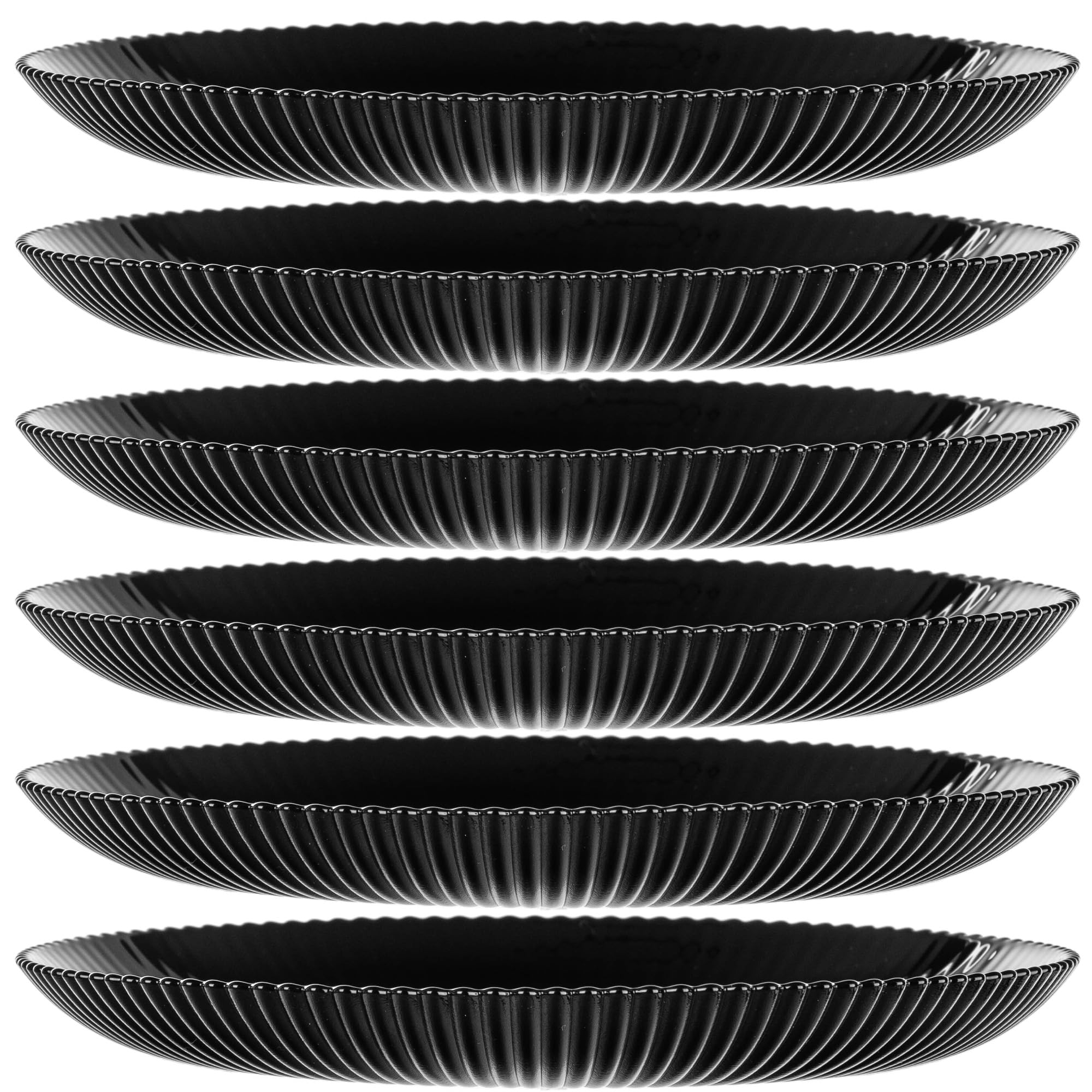 KADAX Piatti da dessert 19 cm in set da 6 piatti da colazione in vetro opalino, piatti piccoli per torte, dessert e colazione, lavabili in lavastoviglie (nero)