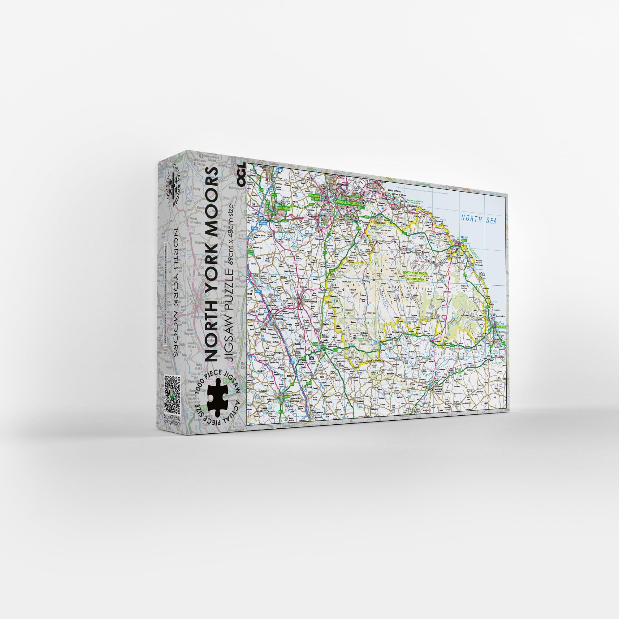 Pieceful Maps Jigsaw Puzzle, North York Moors, 69Cm X 48Cm
