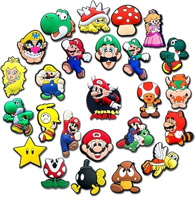 25Pcs Cartoon Shoe Decoration Charms for Croc Clog Sandals