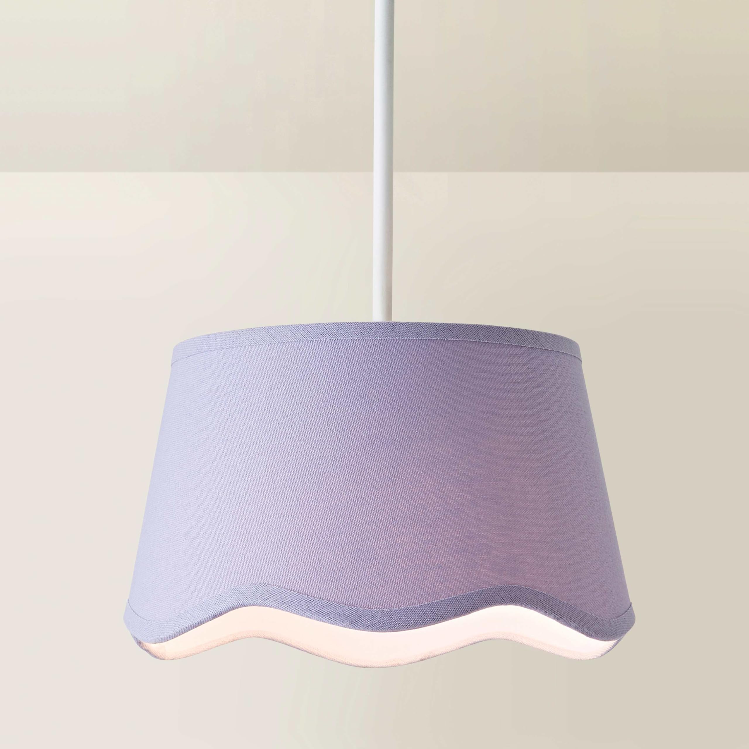 ValueLights | Mabel Small Lilac Scallop Edge Linen Lamp Shade | Shades, Home Décor & Improvement Essential