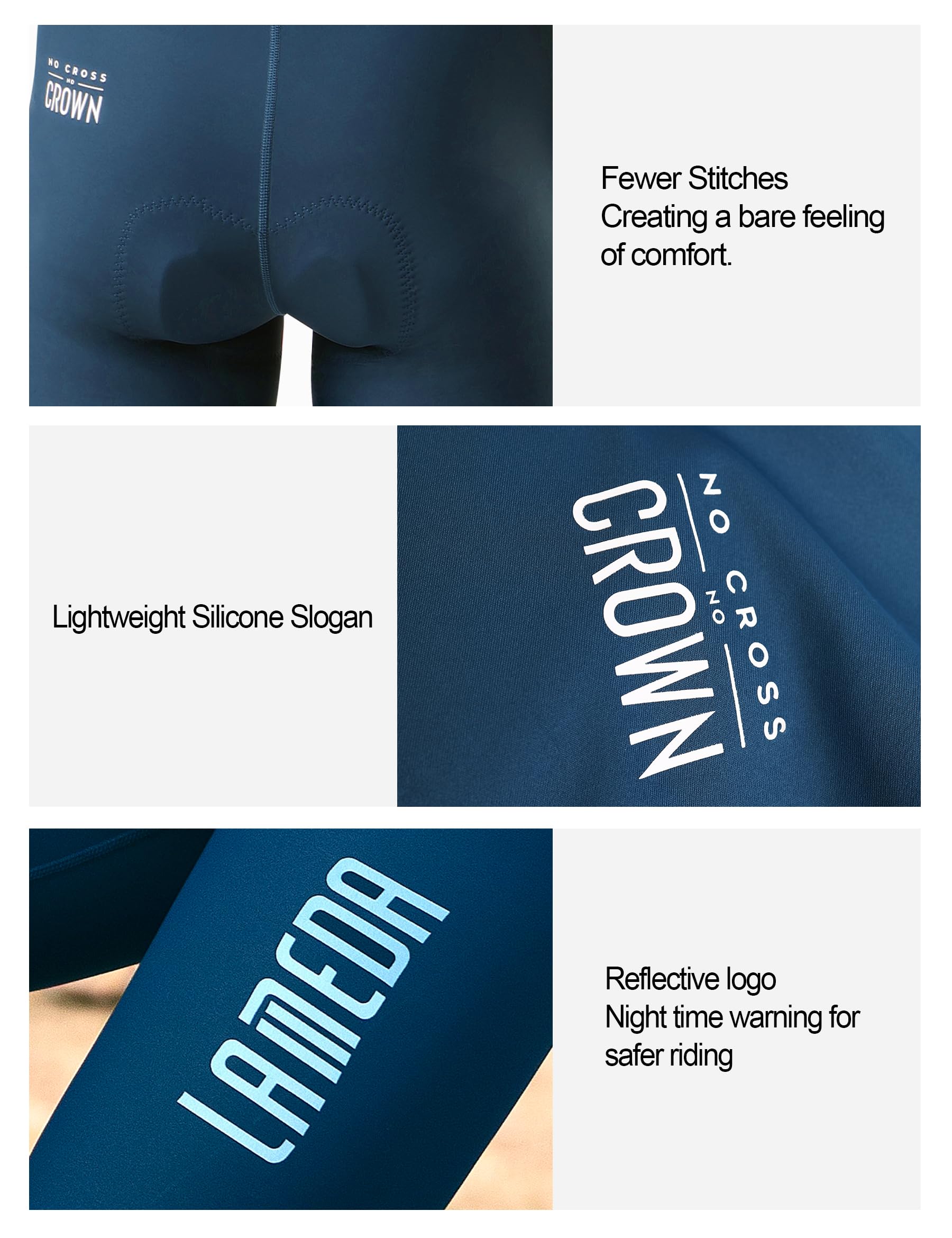 LAMEDA Salopette Ciclismo Uomo con Fodello Pantaloncini Bici da Strada con Bretelle con Tasche Traspirante Asciugatura Rapida Abbigliamento Ciclismo Estivi