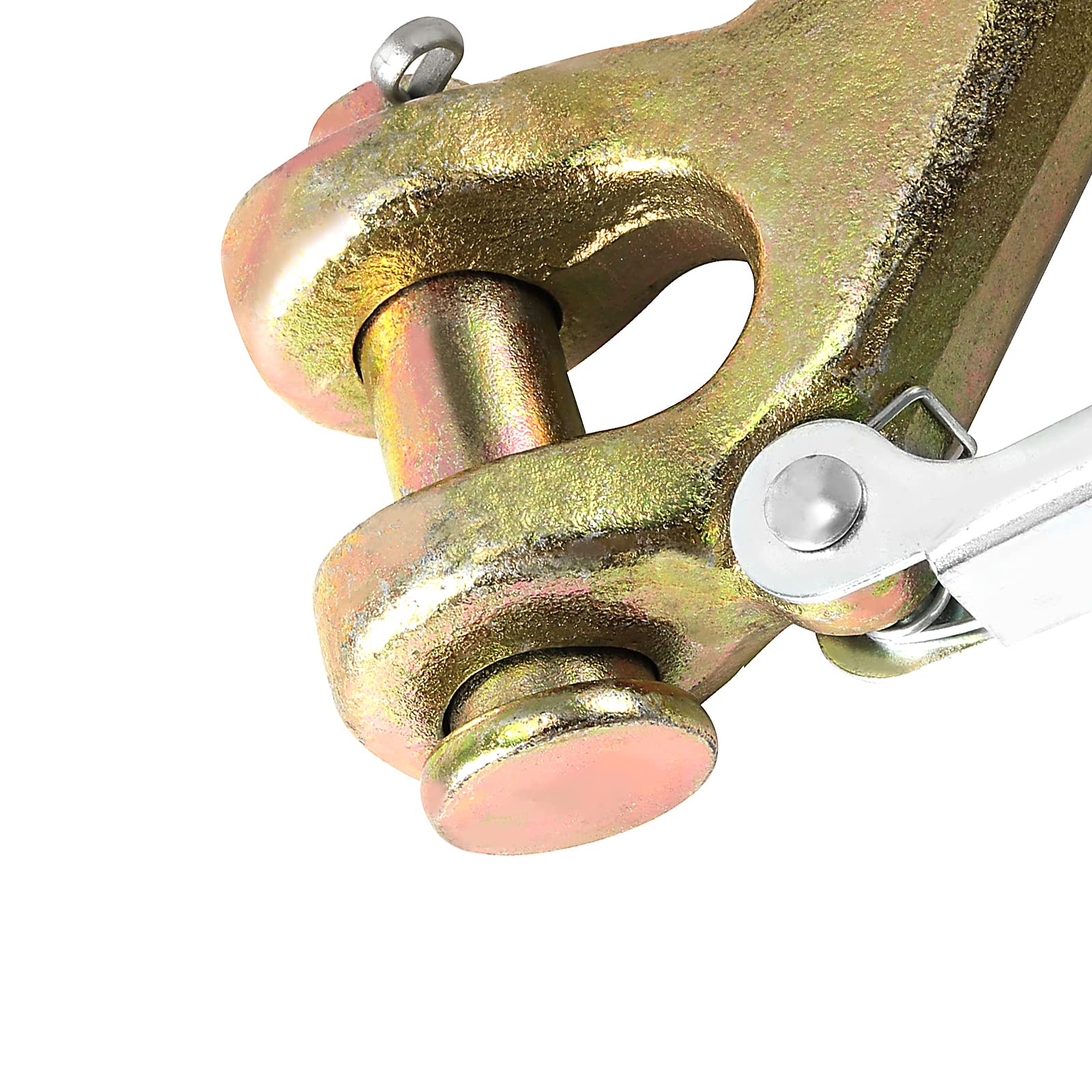 FUNSUEI Confezione da 2 ganci da 1/2 di pollice con chiusura di sicurezza, acciaio forgiato di grado 70, gancio di scorrimento a forcella resistente per rimorchi autotrasportatori, capacità 8,2 kg