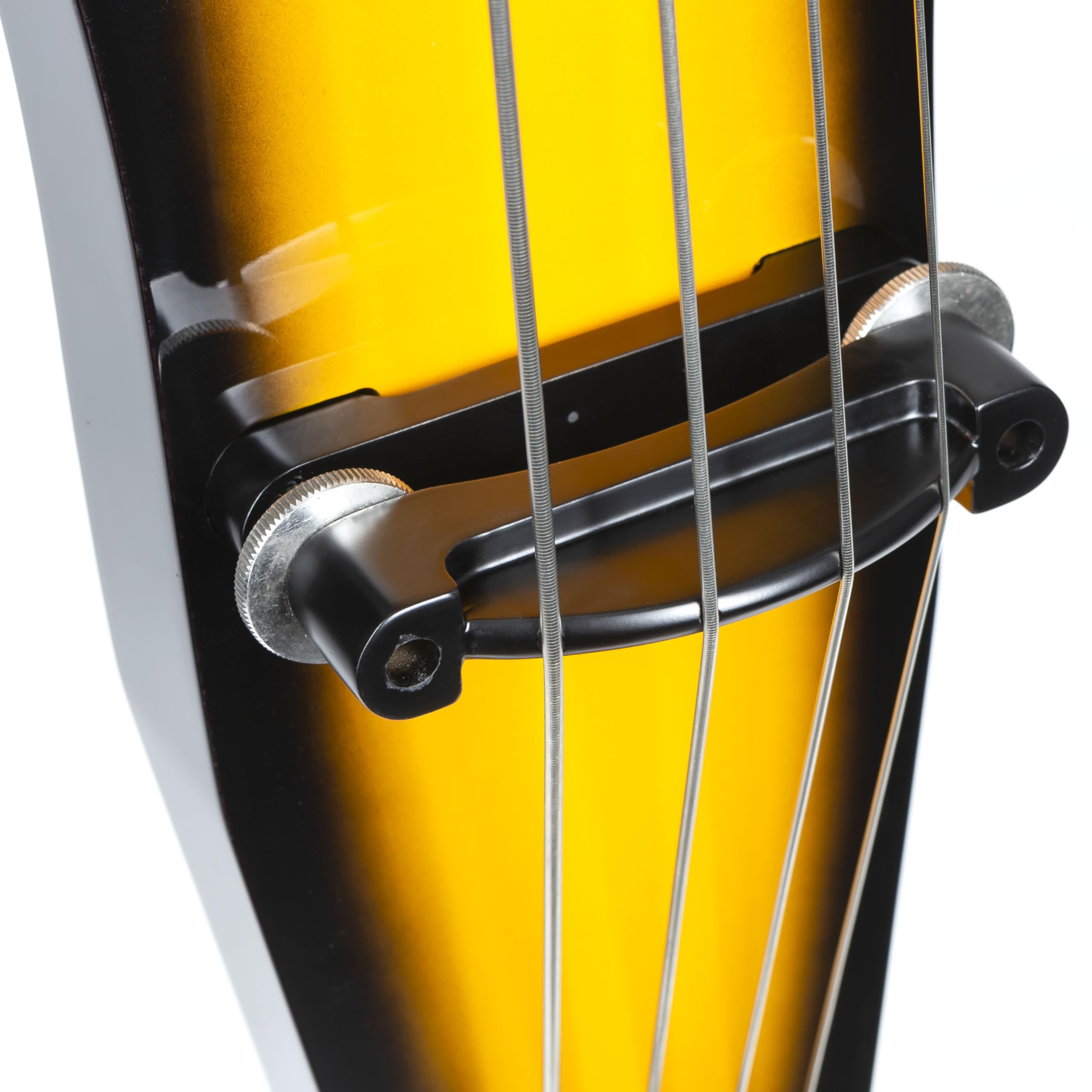 Fame UB-1 Elektrischer Kontrabass Sunburst, Transportabler 3/4 Größe Bass, mit Piezo Tonabnehmer, inklusive Gig Tasche
