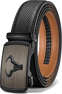 BULLIANT Ratchet Trimmable Leather Belt for Men Adjustable 1 3/8-Gift Boxed | Smooth Sliding | Micro Adjustable Fit | Tailored Size | Holeless Understated Elegance