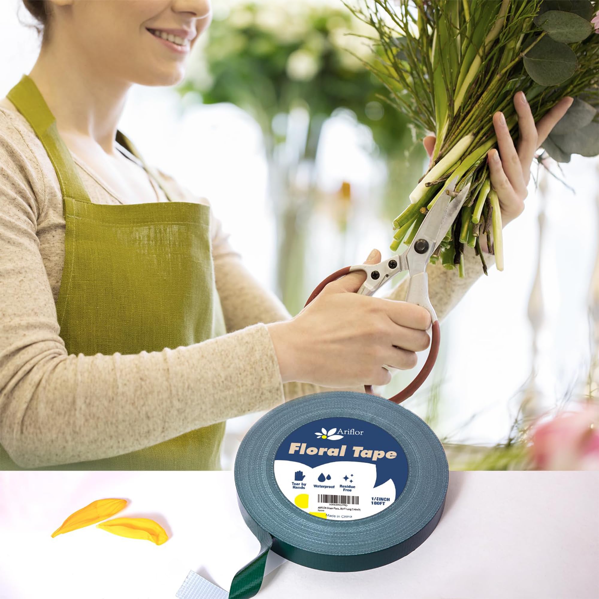 Green Floral Tape - 180FT Long, Heavy Duty -7