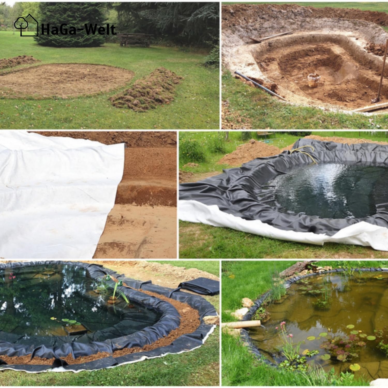 HaGa® Tejido de drenaje de 200 g/m², 2,0 m x 10 m, acabado reforzado para jardinería y paisajismo, evita el anegamiento y mejora la permeabilidad del suelo.