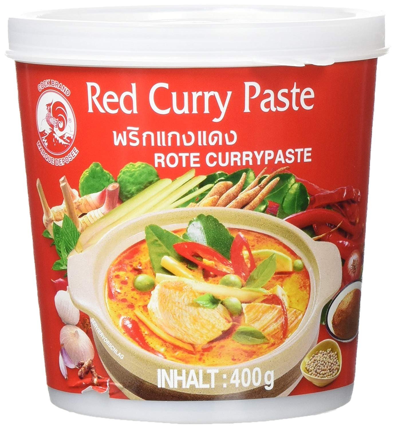Cock Brand - set da degustazione Currypasten 6er Pack (6 x 400g) - 6 varietà, 1 lattina ciascuno