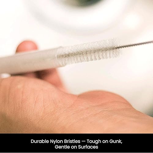 Miniatura 5 de Juvale Cepillo limpiador de pajillas, 12 pulgadas, plateado y blanco, paquete de 4, cepillo limpiador de pajitas de acero inoxidable para botellas