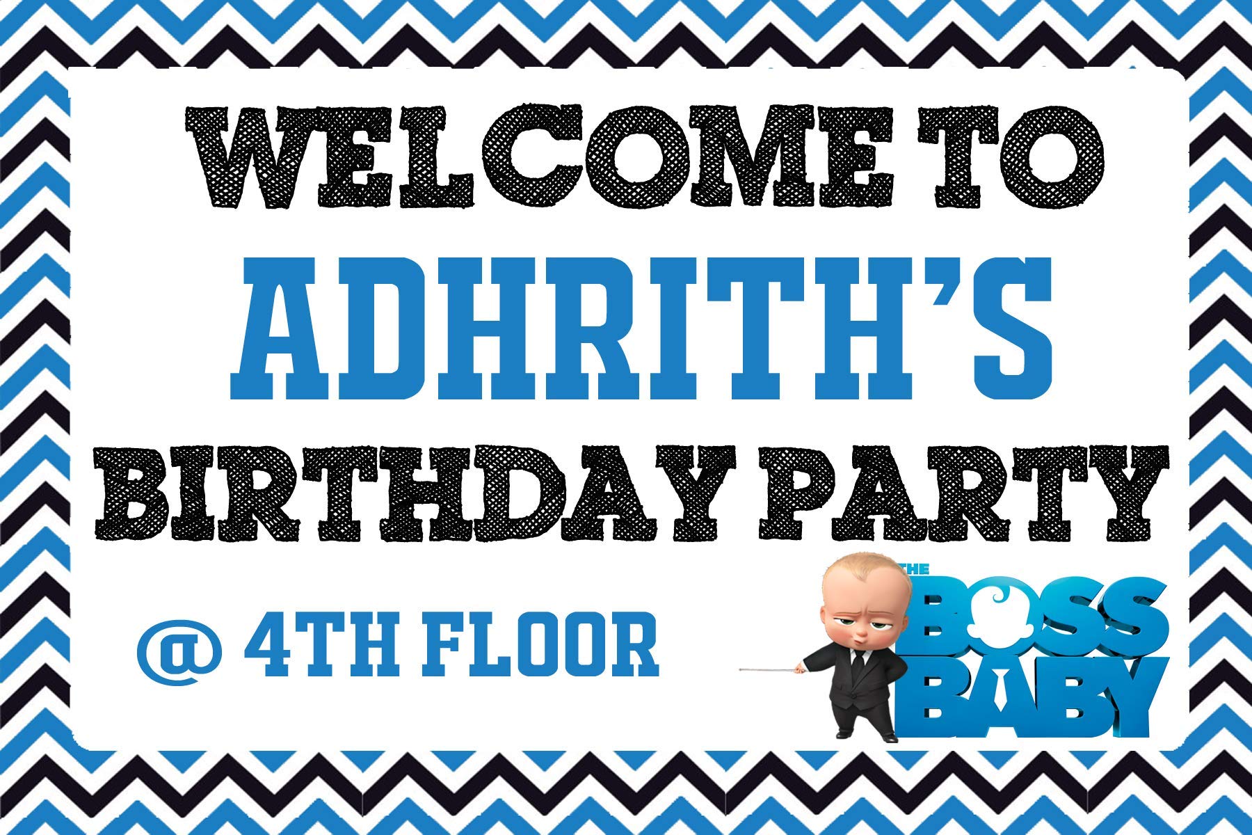 Buy WoW Party Studio Personalized Boss Baby Theme Happy Birthday Party