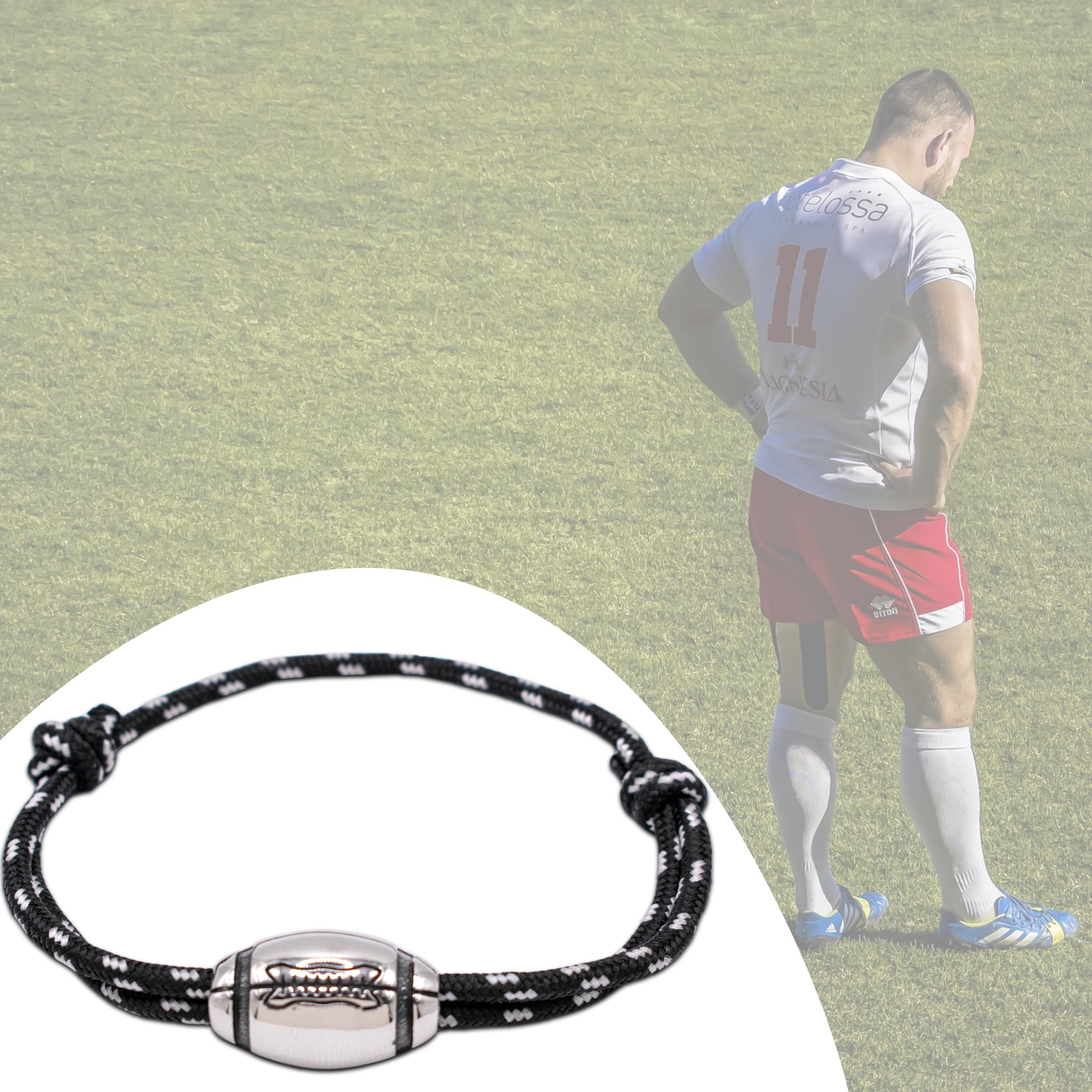 Ernestine Bracciale rugby XV di Francia per uomo misura regolabile con pallone da rugby