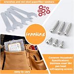 780pcs Hex Bolts and Nuts kit, 304 Stainless Steel M6 M5 M4 M3 Metric Bolt Assortment (Lock & Flat Washers), Stainless Steel Bolts and Nuts kit, Metric Screw Assortment