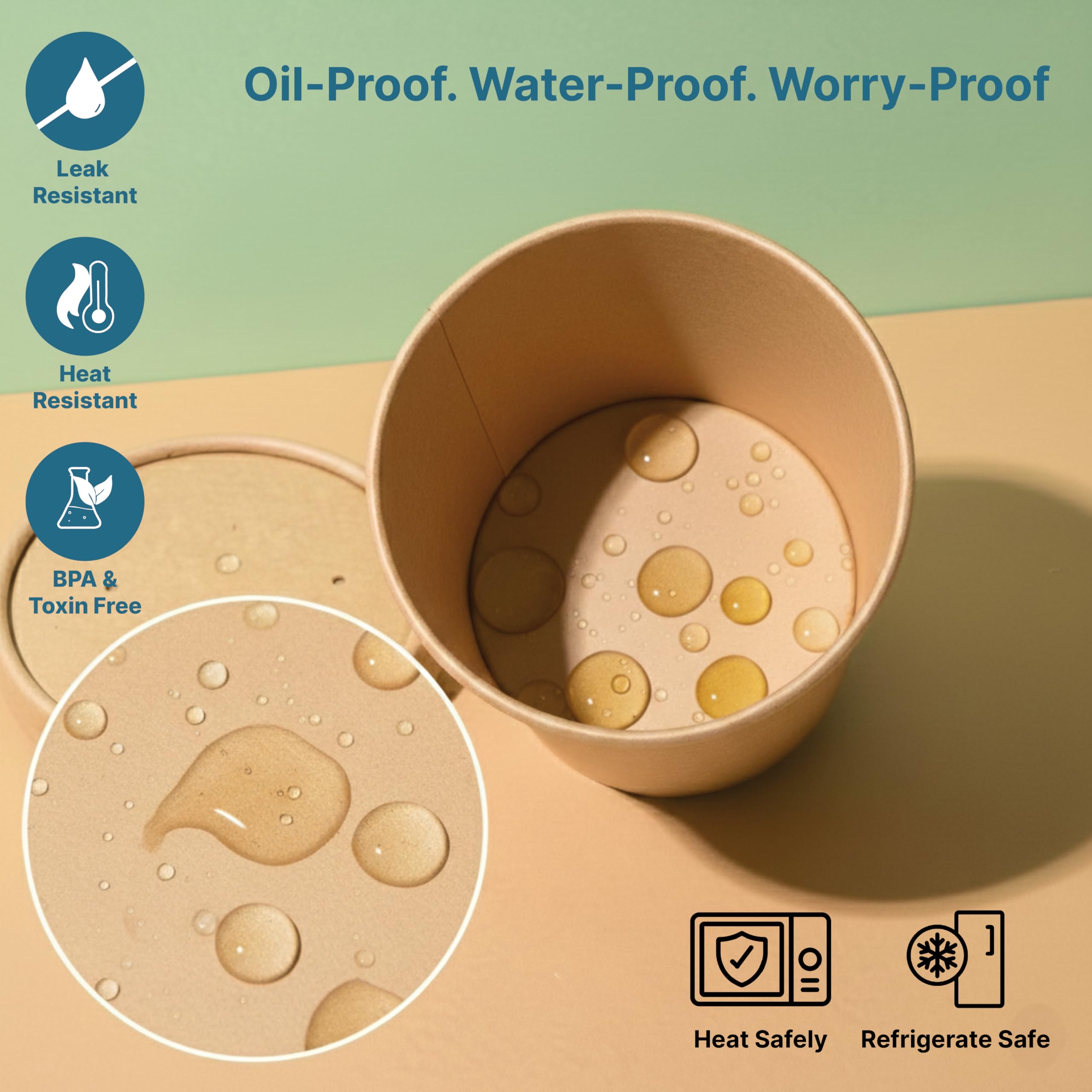 Eco-Friendly Paper Food Containers with Lids -4