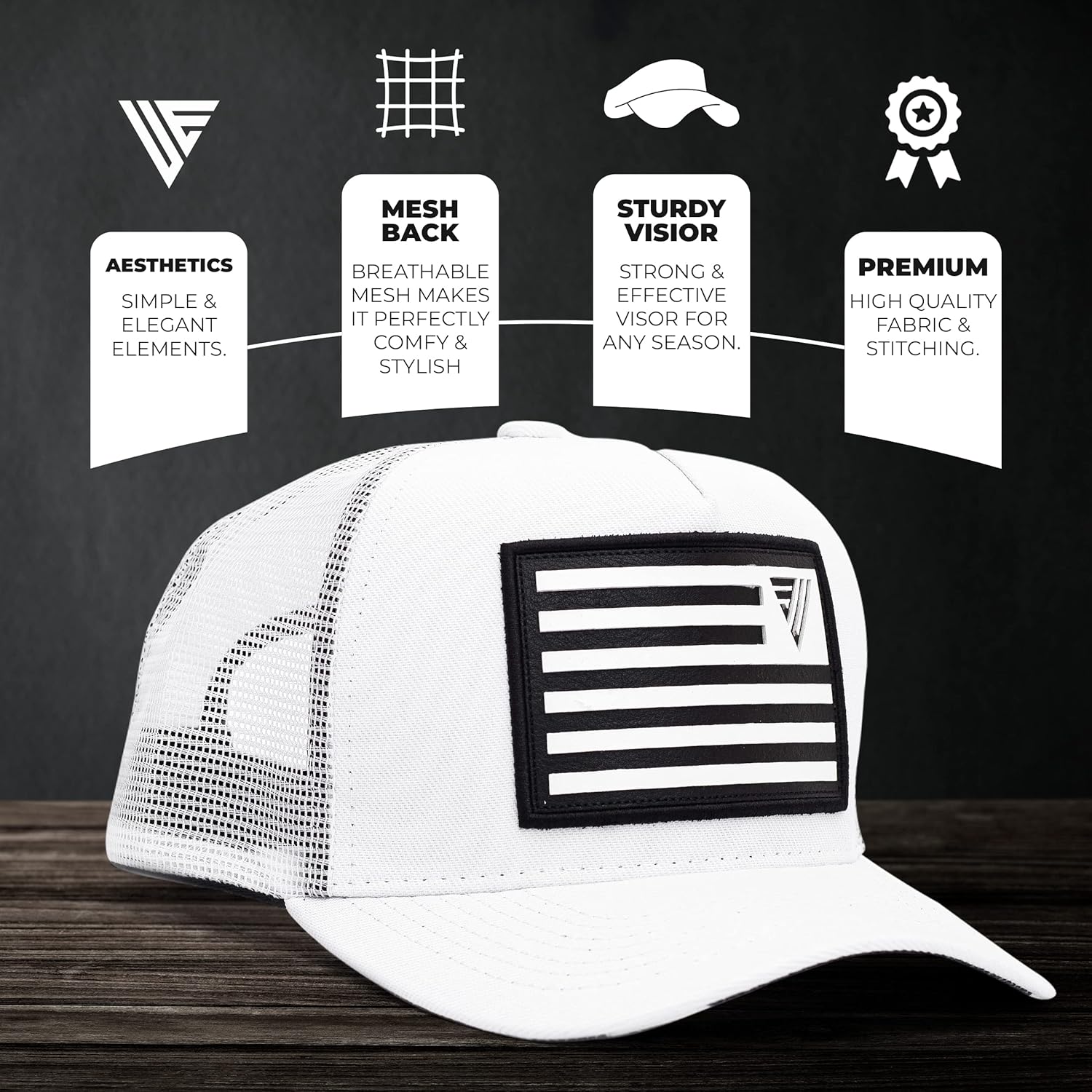 Urban Effort Snapback Trucker Hat | Breathable Mesh Baseball Cap for Men & Women Adjustable Fit American Flag Hat for Casual - Image 6