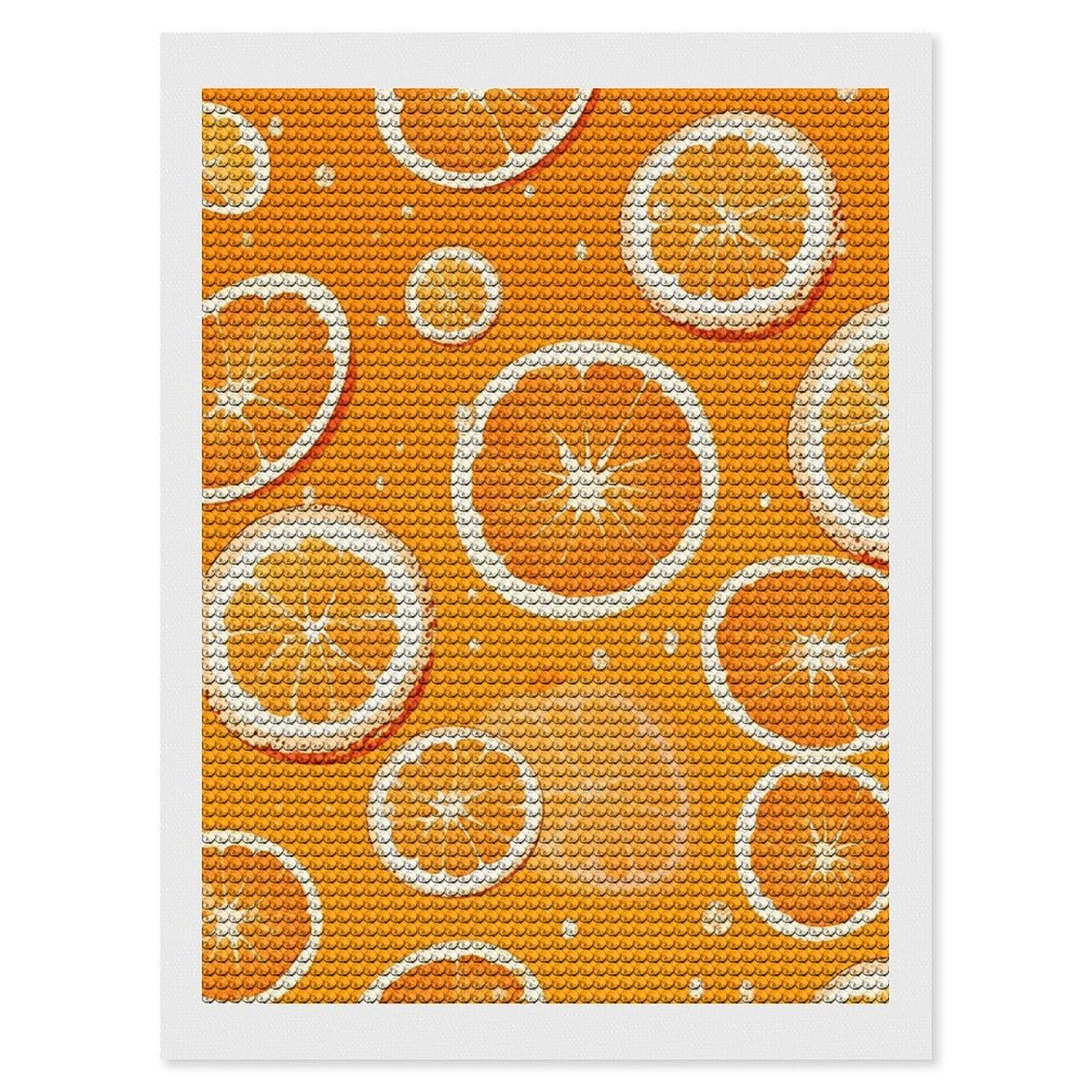 NONHAI Diamond Painting Kits for Adults - DIY Diamond Art Kits for Beginners - Full 5D Paint Drill Diamond Dots Paintings- Orange Slices Diamonds Pictures Gem Art and Craft Wall Decor 12"x16"