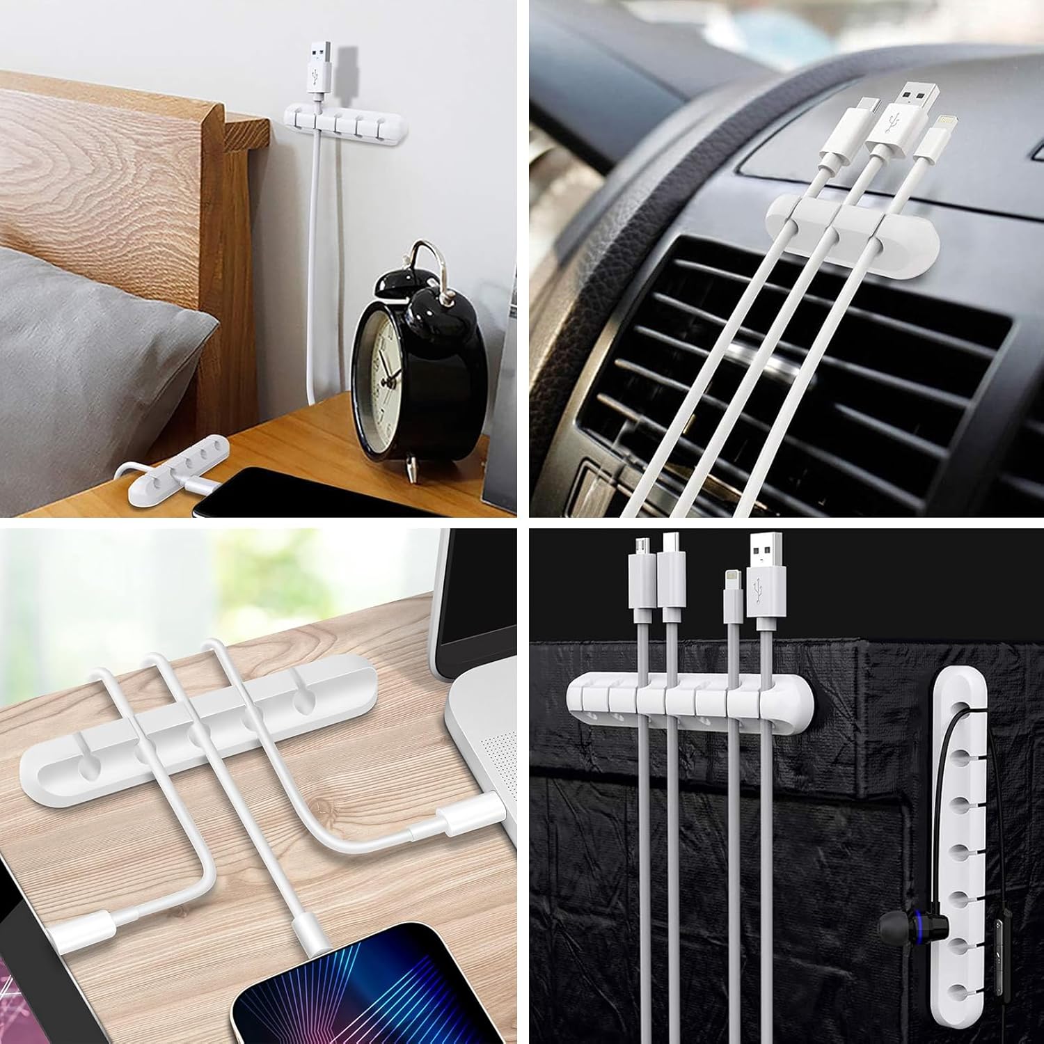 Organizator de cabluri RTRTGS în utilizare pe un birou