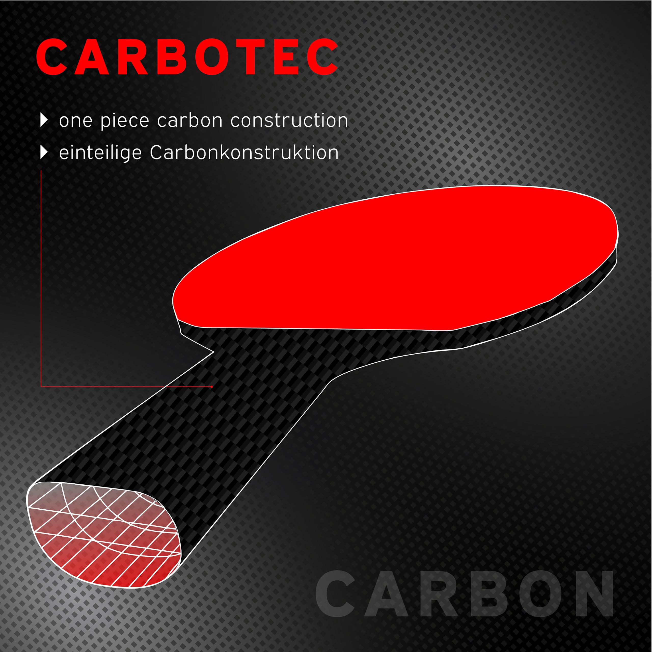 Schildkröt Rakieta do tenisa stołowego CarboTec 900, wklęsła