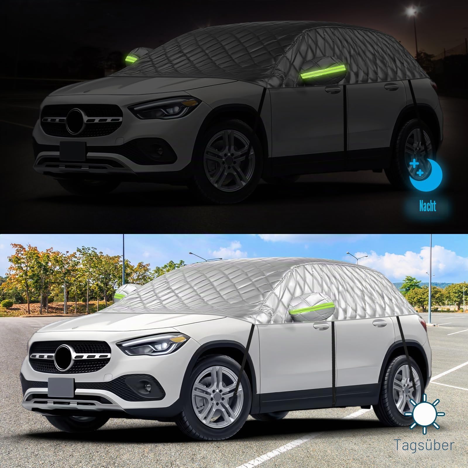 Halbe Autoabdeckung für Mercedes-Benz GLA, Halbgarage Hagelschutz