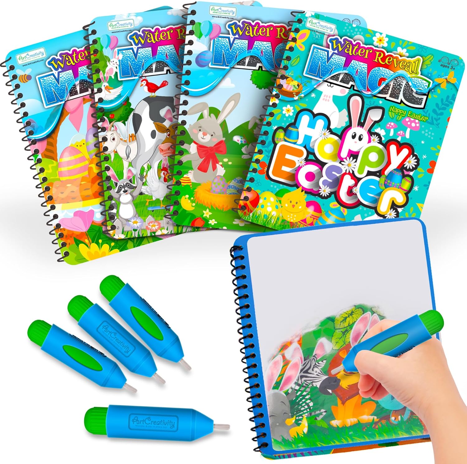 Easter Basket Stuffers for Toddlers, 4 Pack Easter Water Coloring Books for Kids, Easter Basket Essentials, Easter Activities Kids, Easter Basket Stuffers, Easter Toys, Easter Basket Ideas Gifts