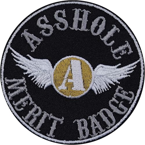 A-H Merit Badge - Parche para planchar con divertido regalo, parches tácticos de moral para militares, mascotas, focas marinas, patriotas, parche