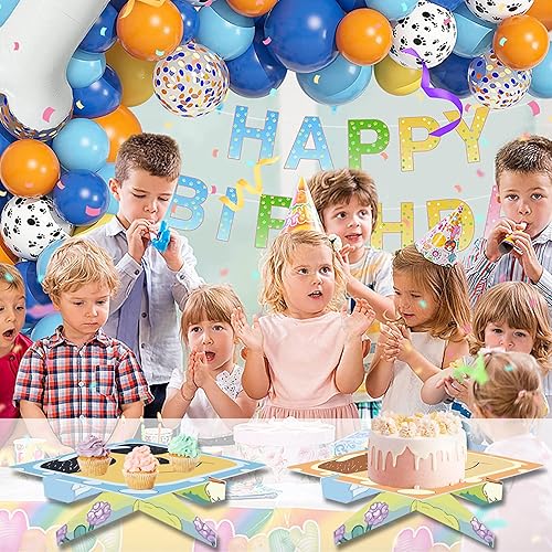 Miniatura 4 de Soporte de pastel de perro azul de dibujos animados, paquete de 2 unidades, decoraciones de cumpleaños familiares para perros azules, suministros de