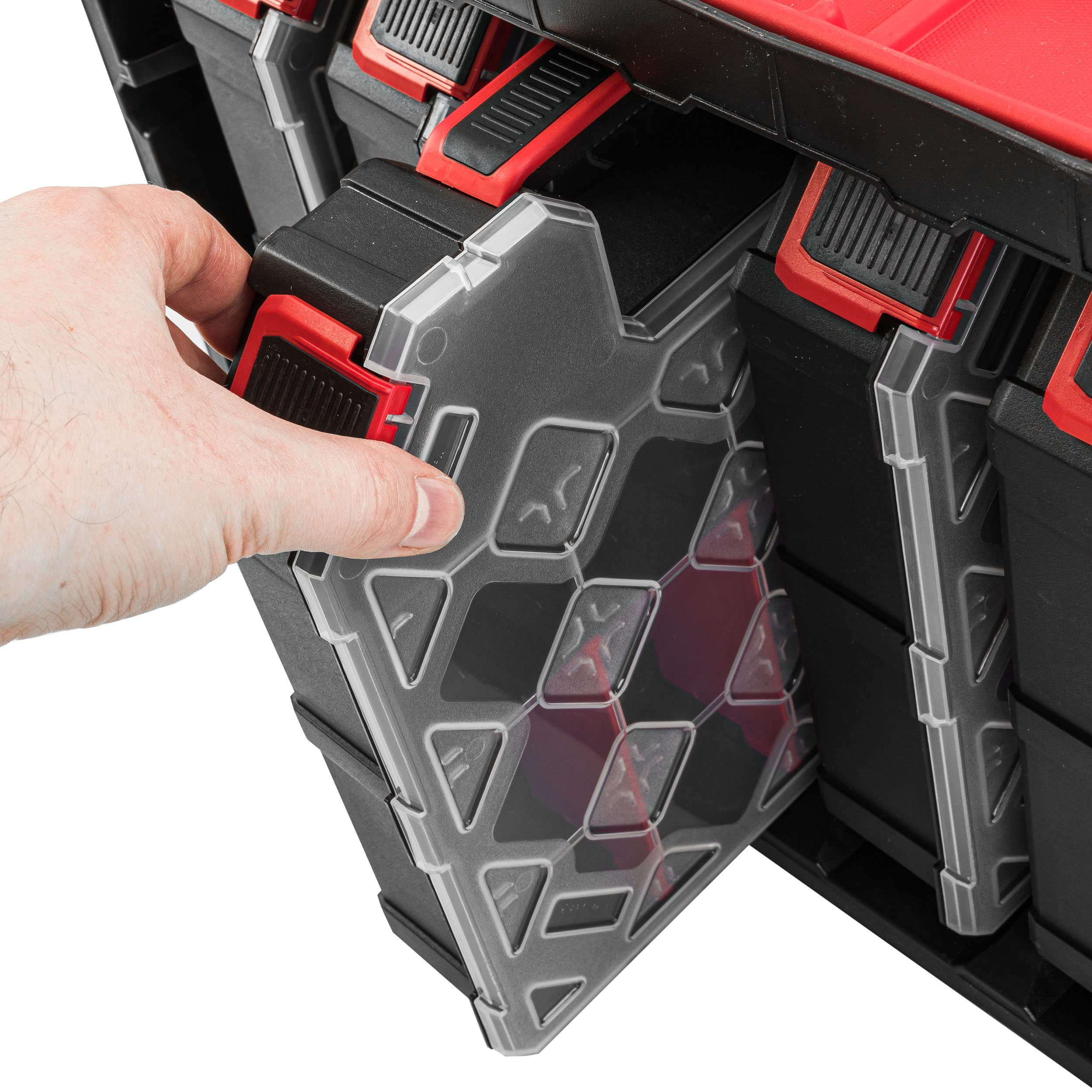 botle Organizador para tornillos, contenedor de taller, 29 x 41,5 x 29,5 cm, universal, maletín, armario de herramientas, caja organizadora, caja clasificadora, garaje