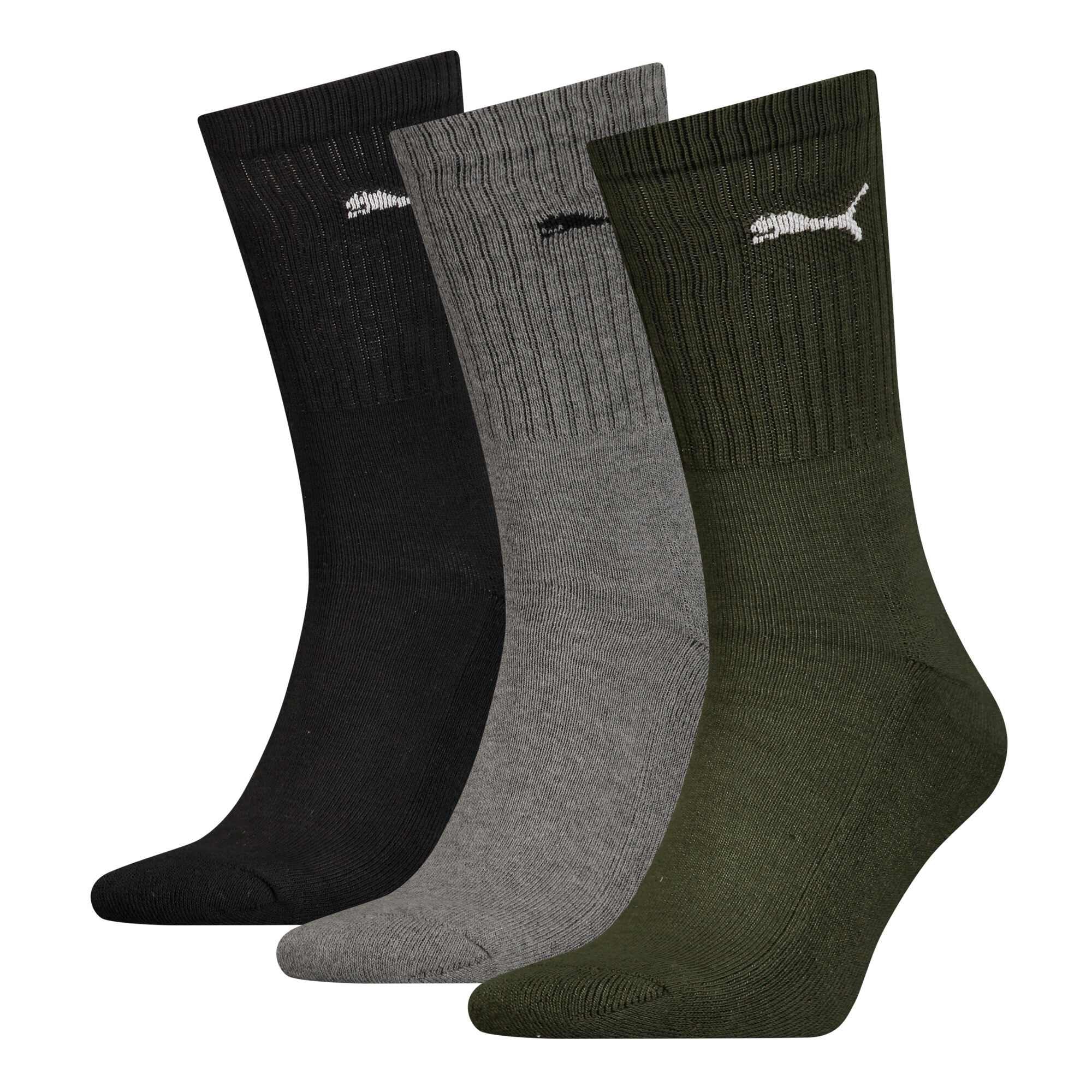 Puma Unisex Crew Socks, Green, 9-11 UK