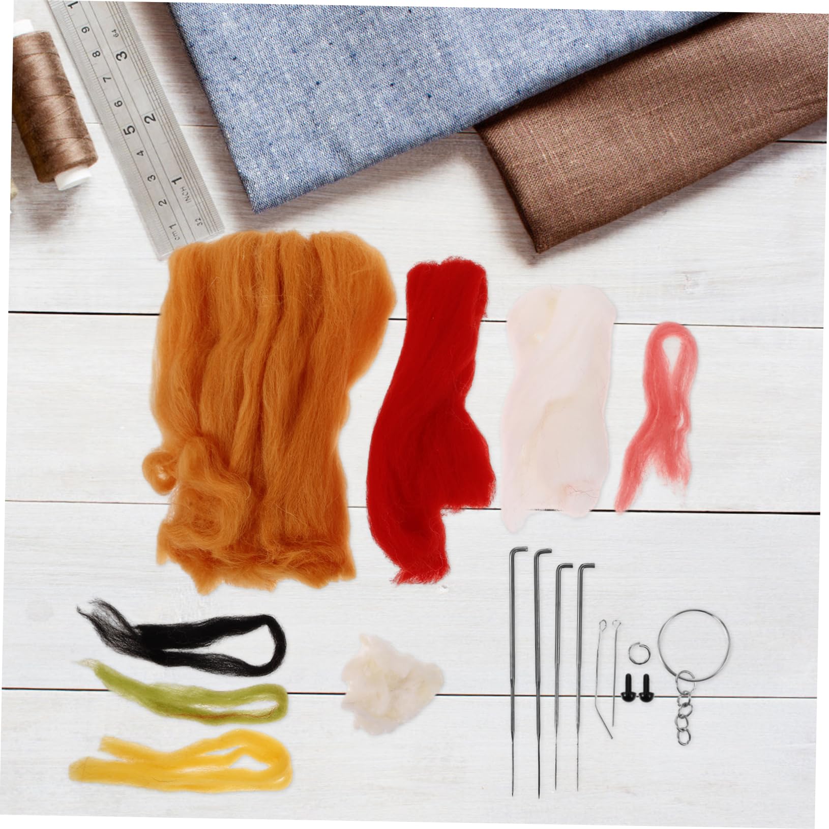 VILLCASE 1Set DIY Needle Felting Kit Complete Felt for Crafting Adorable Household Decor Easy to Use Felting Supplies for Friends Family Projects