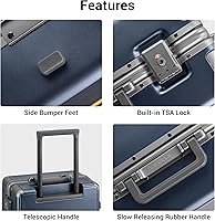 Amazon.com | LEVEL8 Carry On Luggage Airline Approved Zipperless