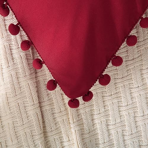 Miniatura 38 de Blue Body Pillow Cover Shabby Chic Long Pillow Case Cover Navy Blue Pom Poms Fringe Body Pillow case with Pocket Closure 20x54 inches(Body,Navy Blue)