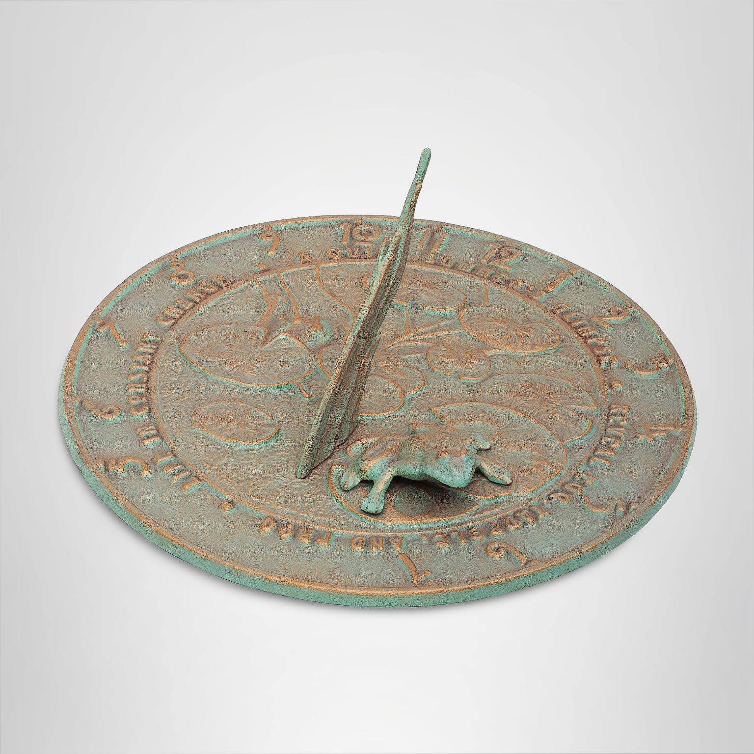 Amazon.com : Whitehall Products Frog Sundial, Copper Verdi