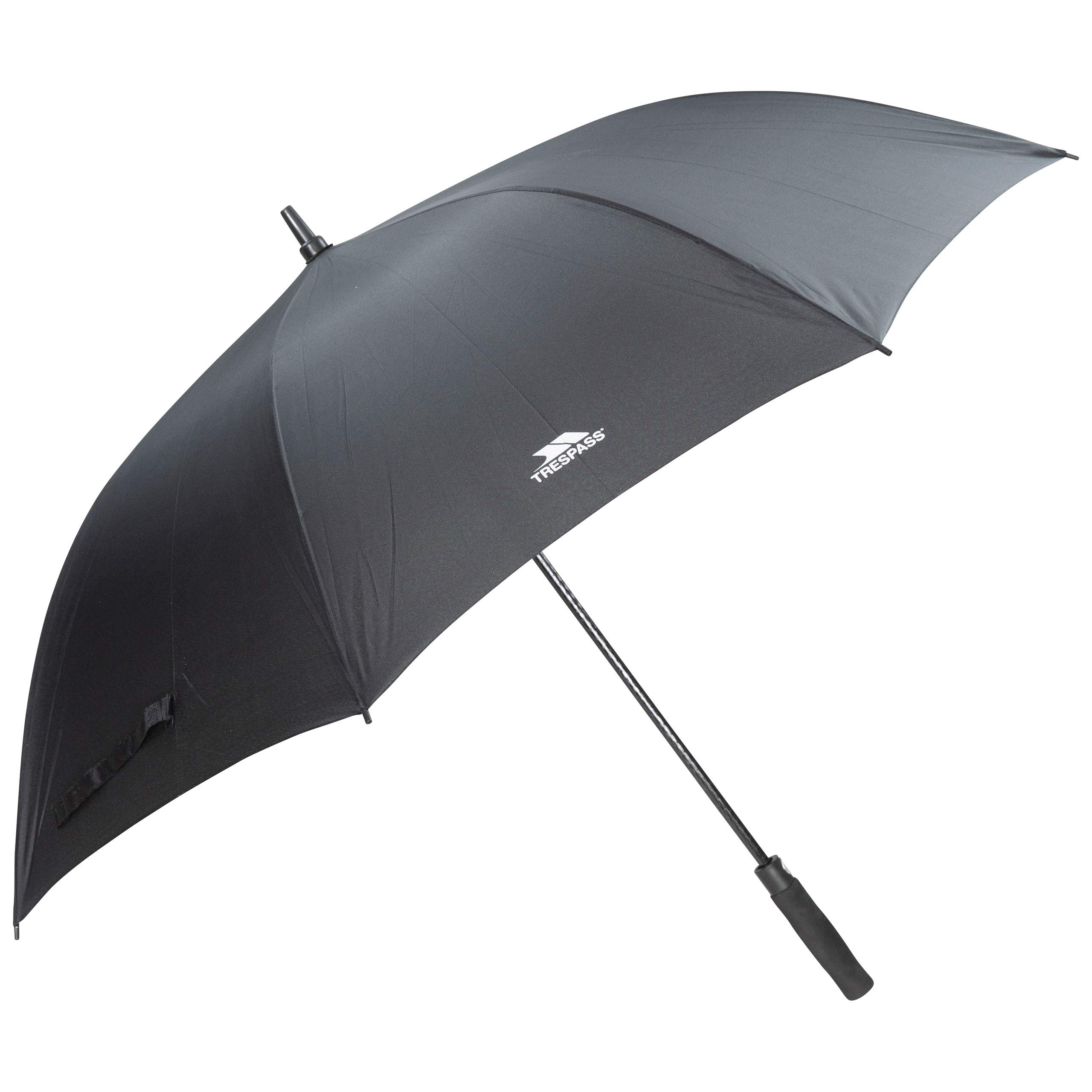 Trespass Golf Umbrella Birdie, 30in Windproof, Auto Open, Soft Grip, Fabric Sleeve, Carry Strap, Plastic Tip, Woven