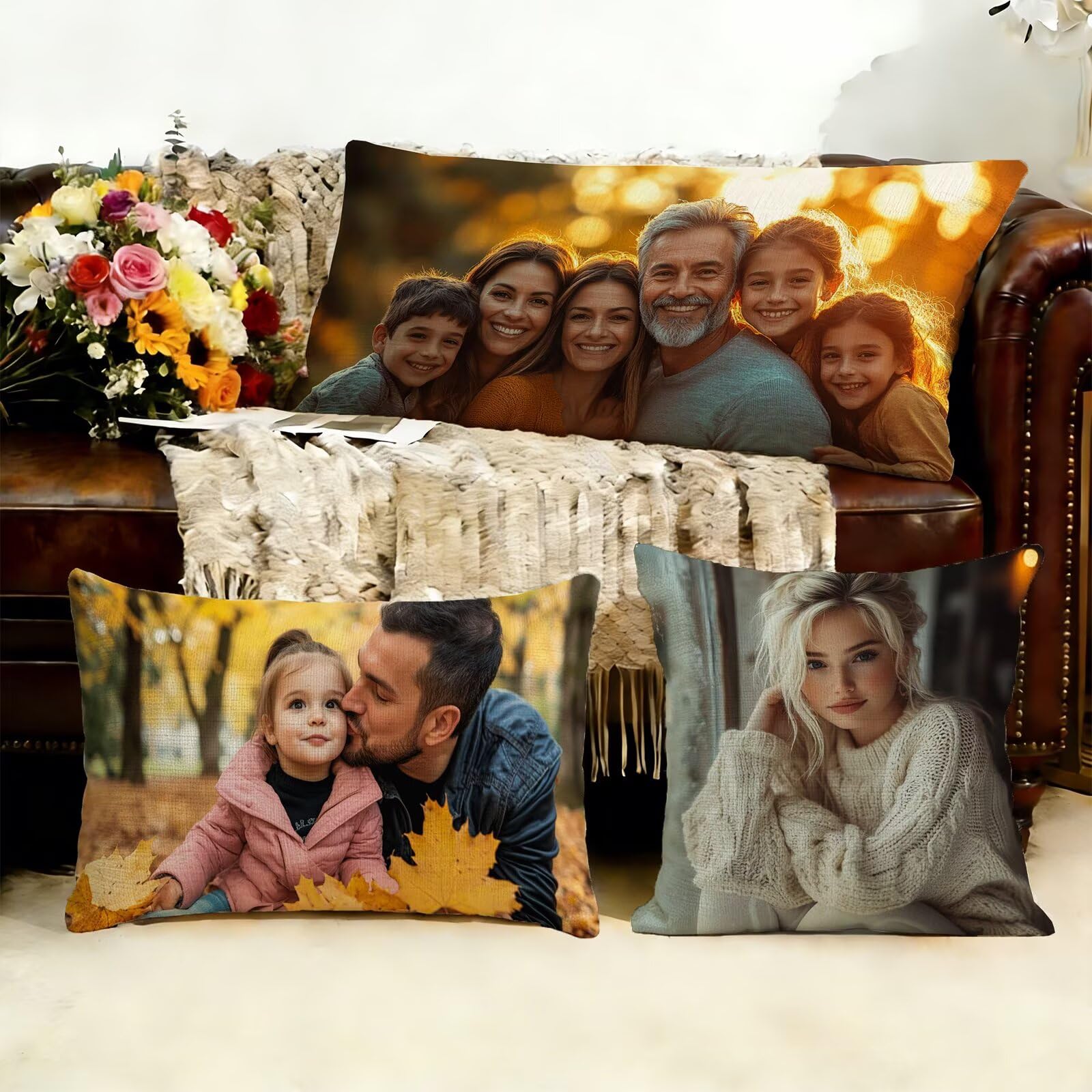 Cojin Personalizado Foto a Doble Cara 60x180cm - Cojines Exterior,Funda de Almohada Impermeable - Regalo Original para San Valentín y Aniversario Parejas para Cama Sofa Terraza Salon Jardin J1-205