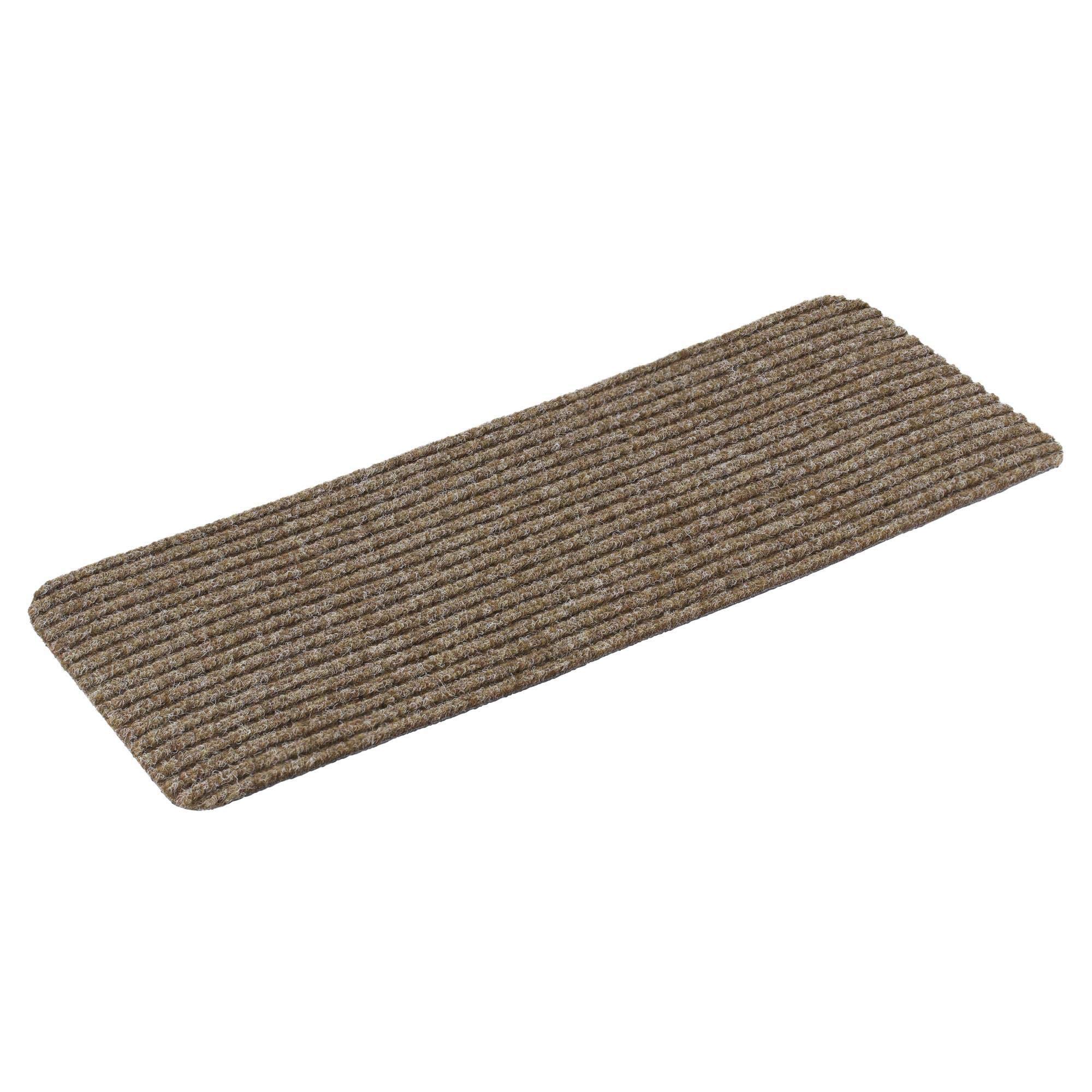 Kettelservice-Metzker Stufenmatte Treppenteppich Tulus Rechteckig Aufleger selbstklebend 60x25cm Hellbraun 15 Stück