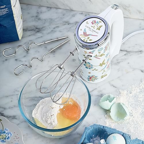 Miniatura 2 de Laura Ashley Batidora de mano eléctrica de mano de 200 W - Batidor eléctrico de mano con 5 velocidades variables - Batidores de mano con batidores