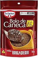Dr. Oetker Bolo de Caneca Sabor Brigadeiro, Mistura Pronta para Massa, Rápido Preparo, Pronto em Apenas 1 Minuto e 10 Segundos, Snacks ou Lanches Doces, 70g