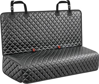 URPOWER Dog Car Seat Cover for Back Seat, Waterproof PU Leather