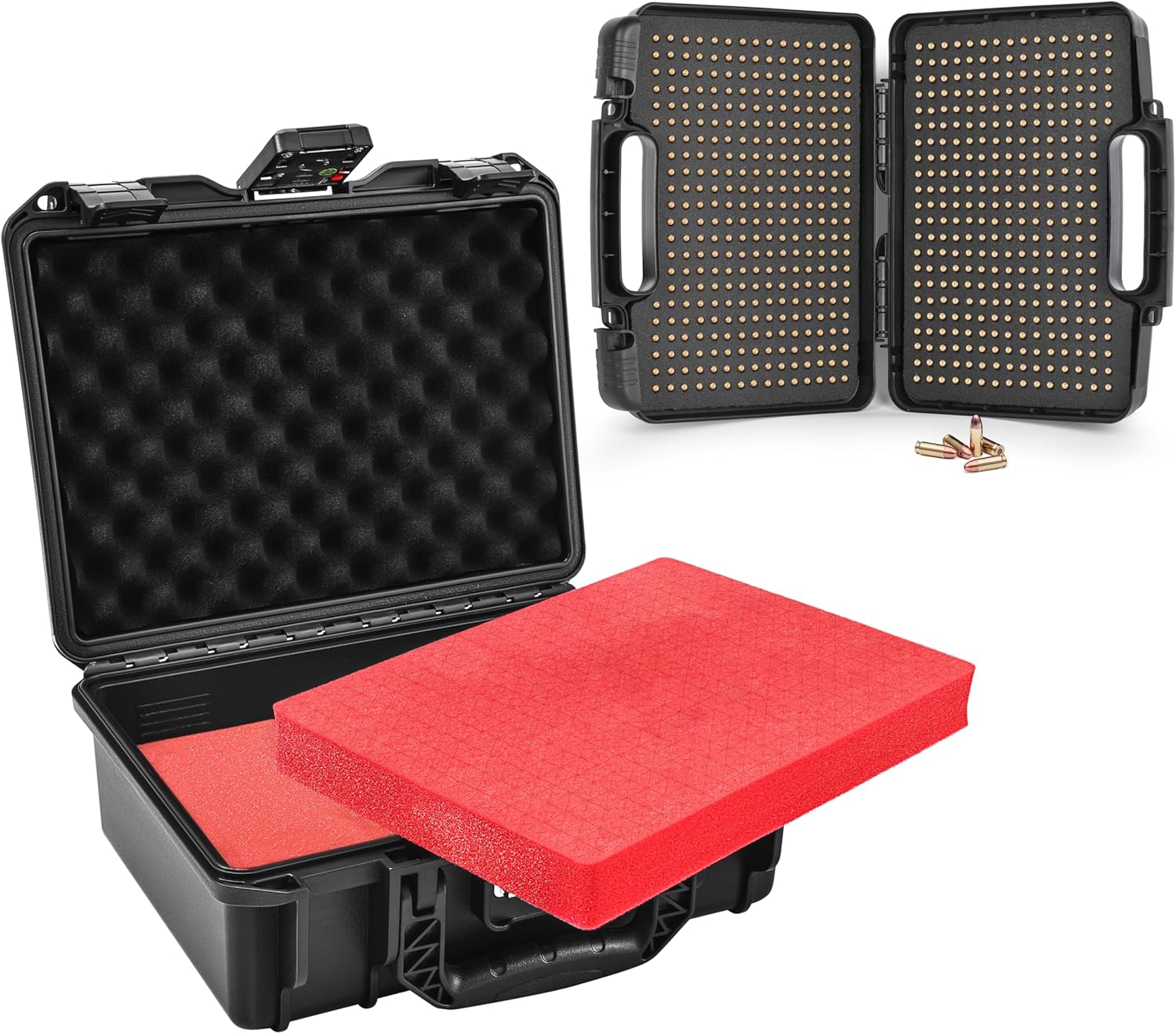 TSA Approved Firearm Travel Case and 640 Rounds 22LR Ammo Case