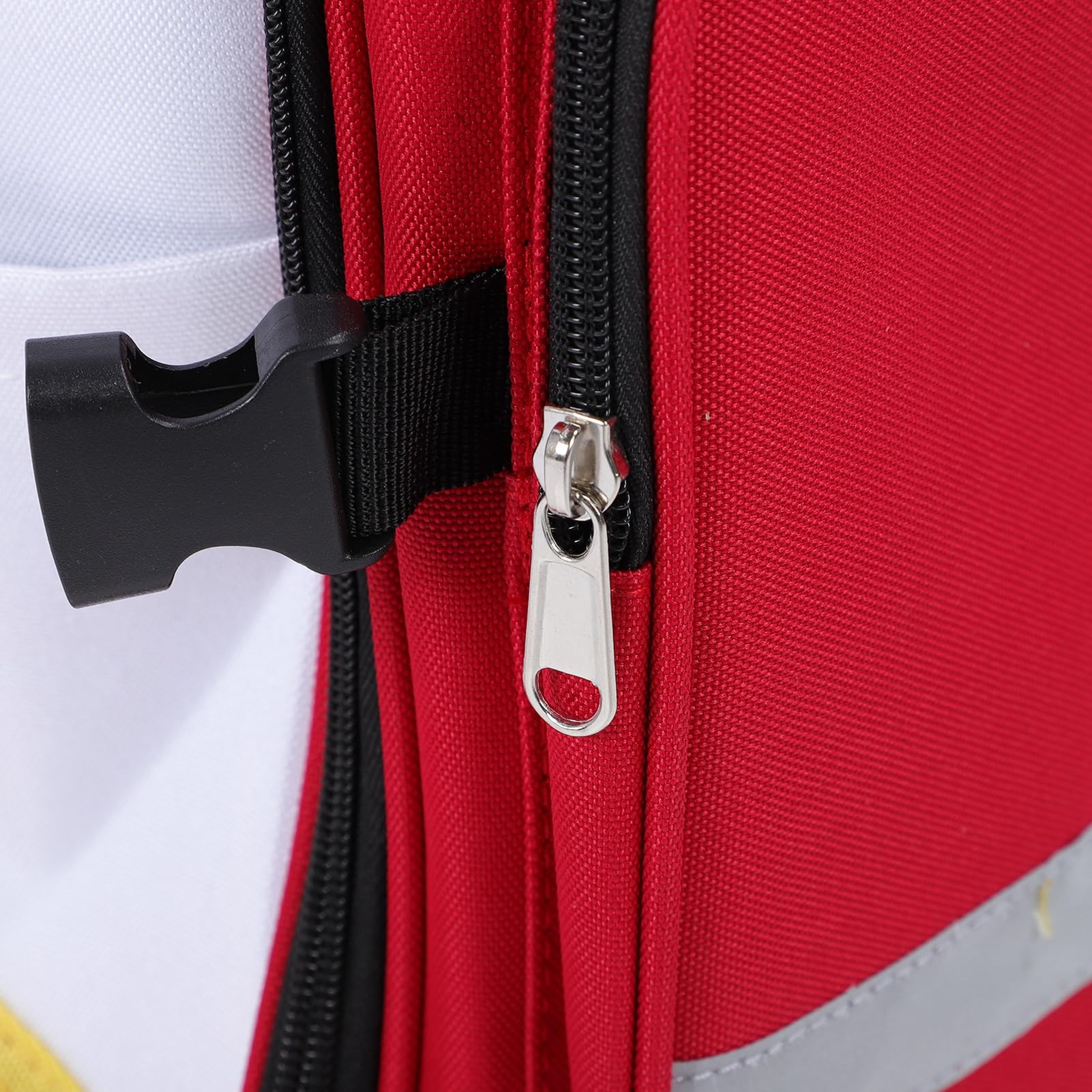 Mochila para Herramientas de Limpieza, Organizador de Gran Capacidad de Tela Oxford Impermeable con Barra de Tracción para Subir Escaleras para Limpiadores Profesionales (rojo)